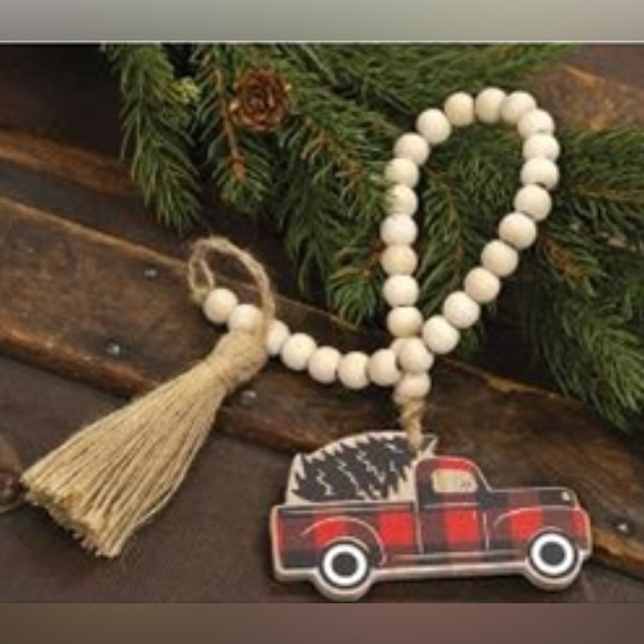 *Red Buffalo Check Truck Beaded Strand - Picture 13 of 13